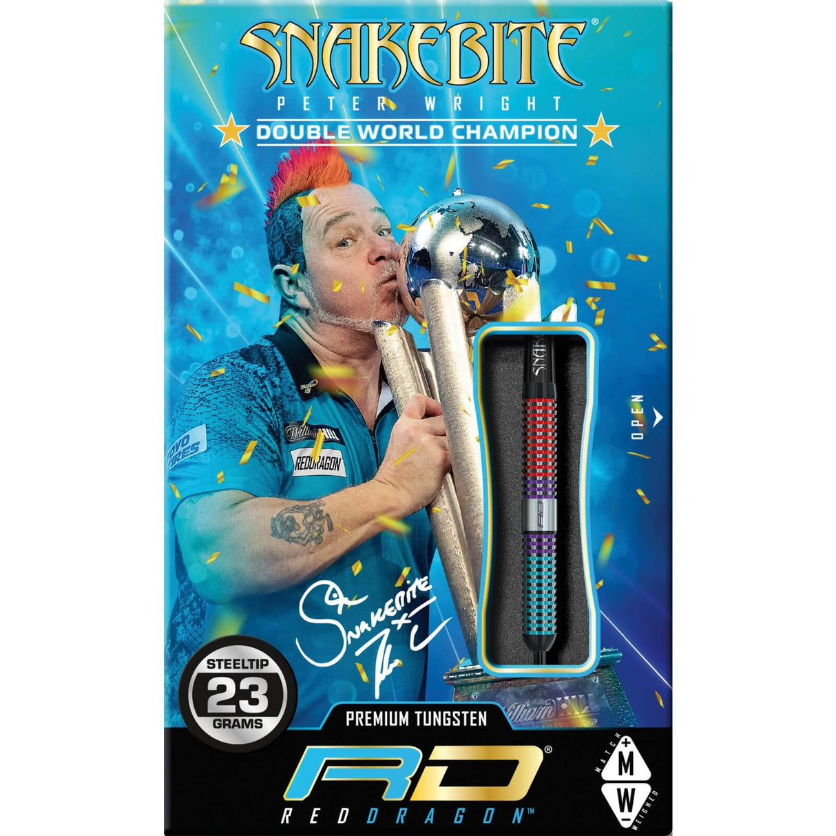 Red Dragon - Peter Wright Spirit Darts - 90% Tungsten - 21g 23g 25g -
