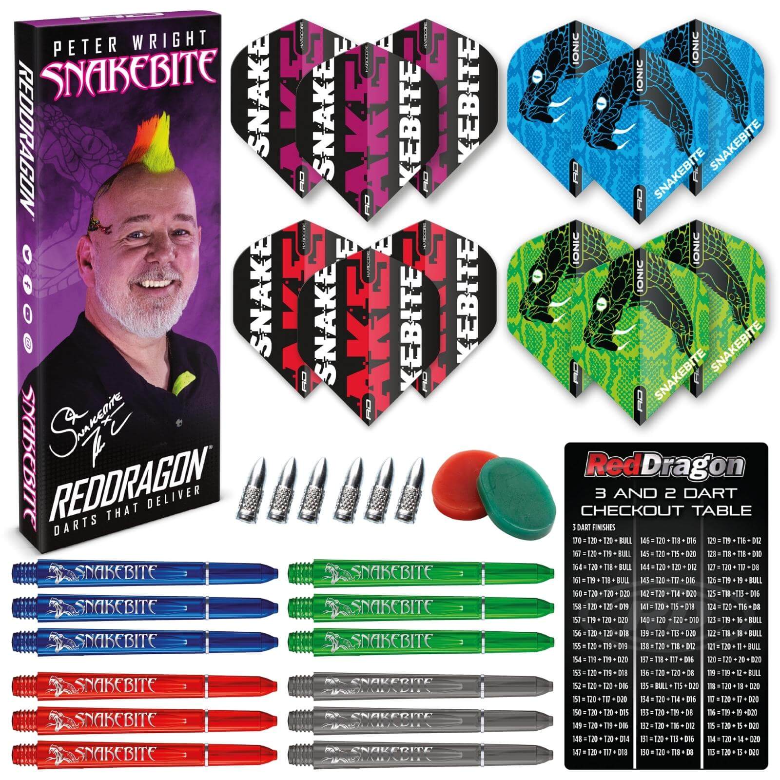 Training Accessories - Red Dragon - Peter Snakebite Wright - Darts Accessory Pack 