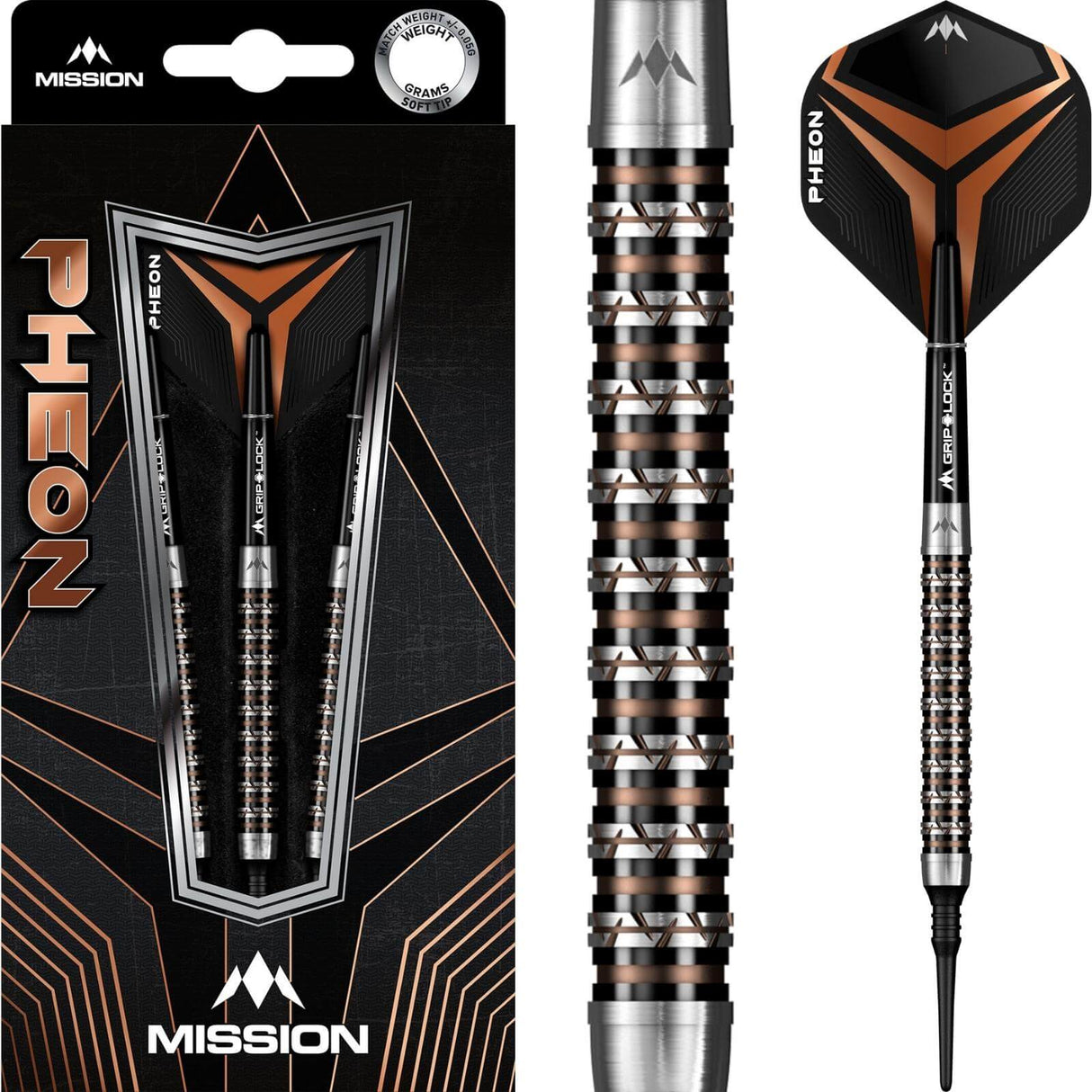 Mission - Pheon Darts - Soft Tip - 90% Tungsten - 20g -