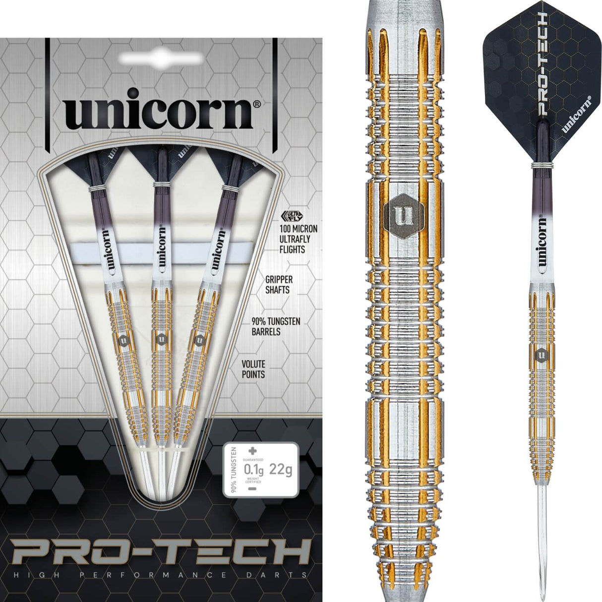 Unicorn - Pro-Tech Style 4 Darts - 90% Tungsten - 20g 22g 24g -