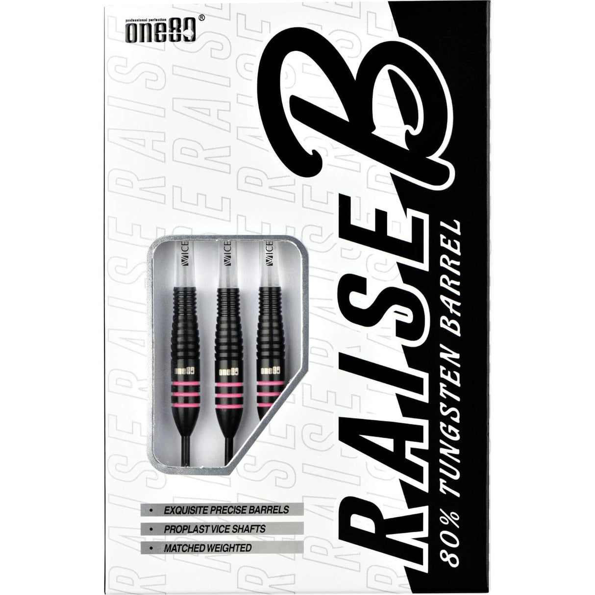 One80 - Raise B Darts - Pink - 80% Tungsten - 21g 23g -
