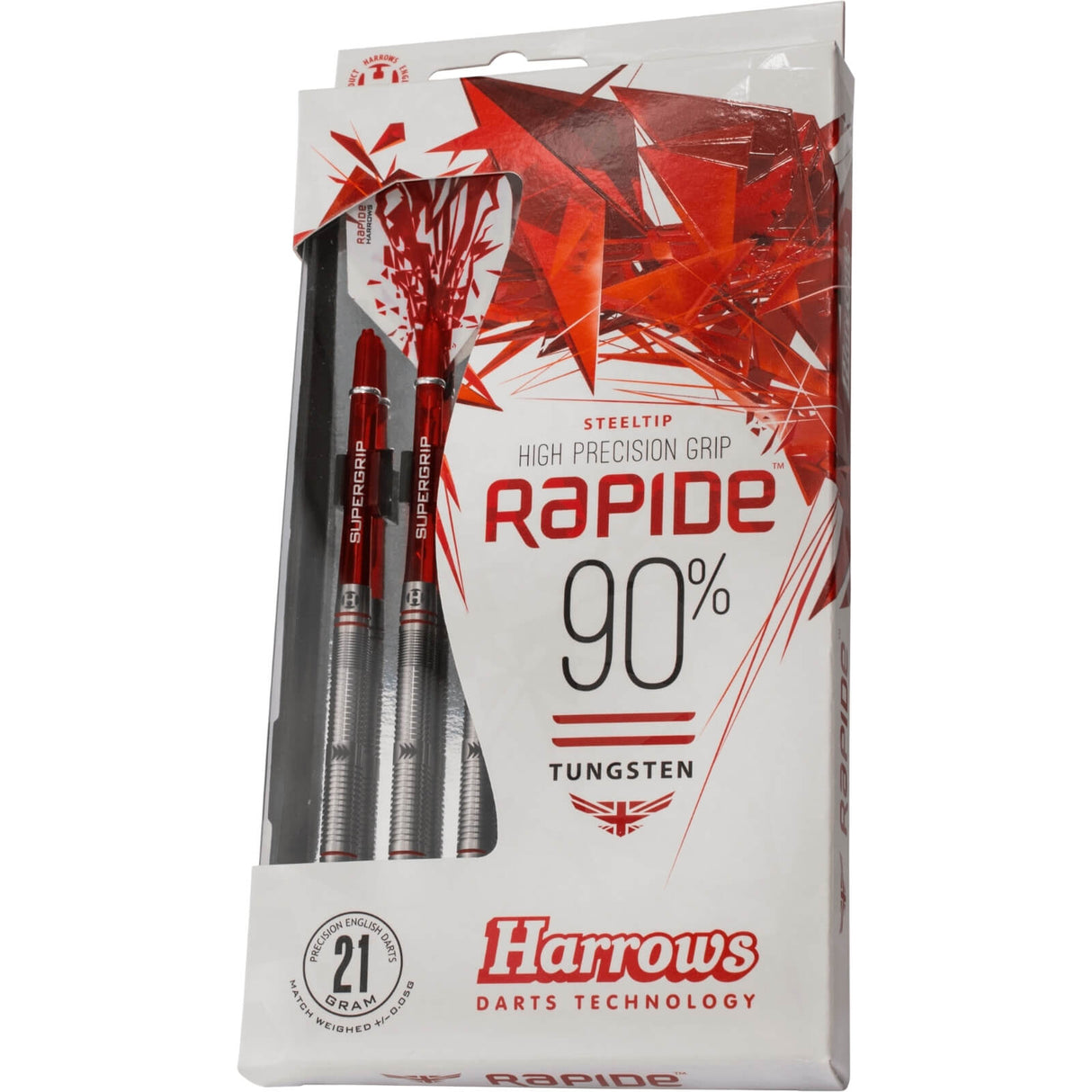 Harrows - Rapide Straight Barrel Darts - 90% Tungsten - 21g 23g 25g -