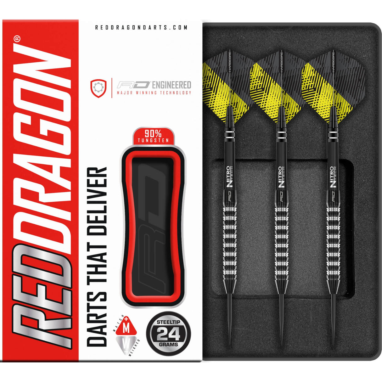 Red Dragon - Razor Edge Elite Darts - 90% Tungsten - 22g 24g 26g -