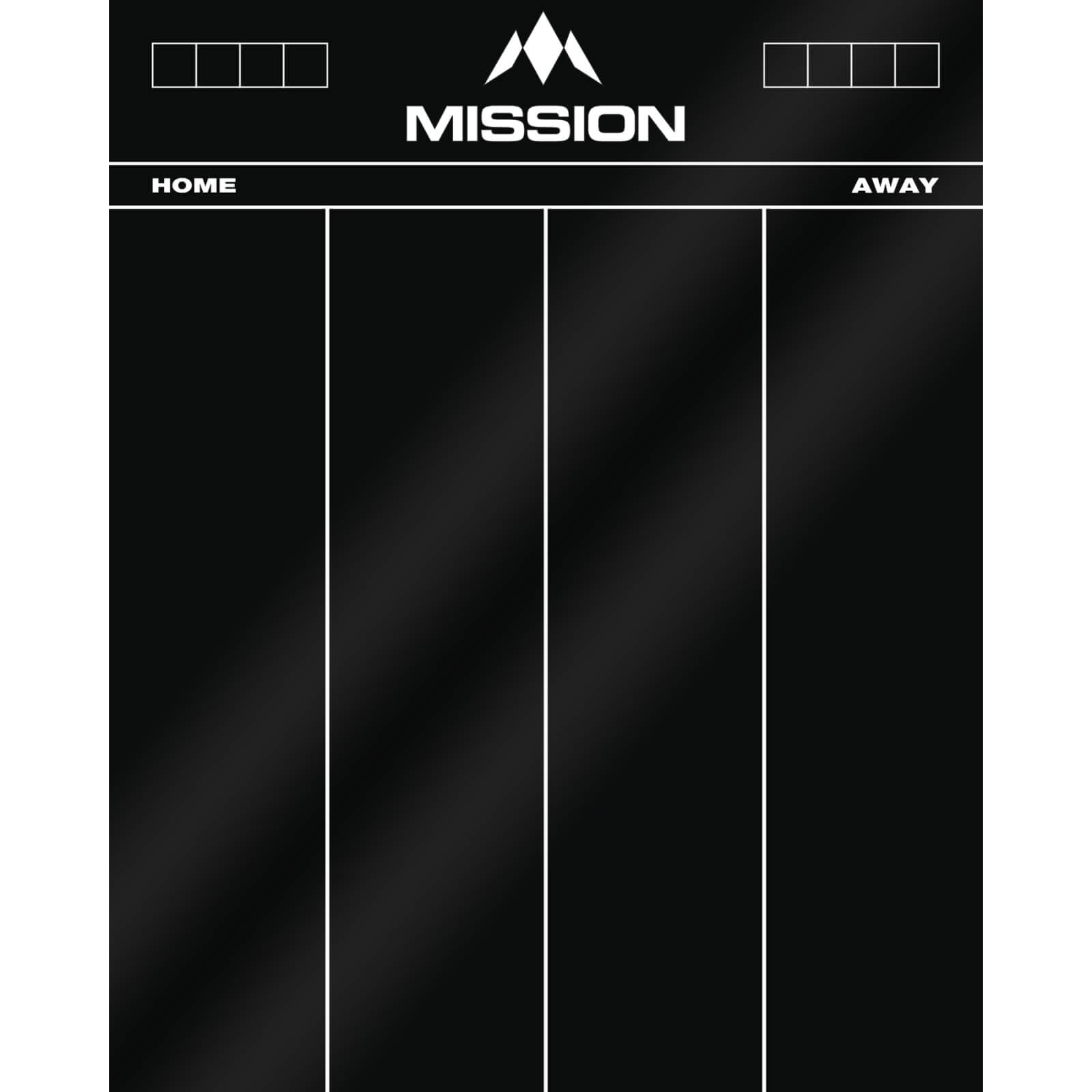 Scoring Accessories - Mission - Marker Boards - Drywipe Scoreboard - Black Acrylic - 501 