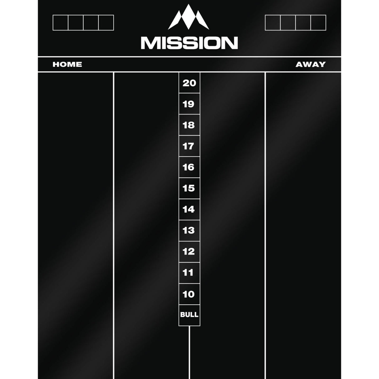 Mission - Marker Boards - Drywipe Scoreboard - Black Acrylic - Cricket -