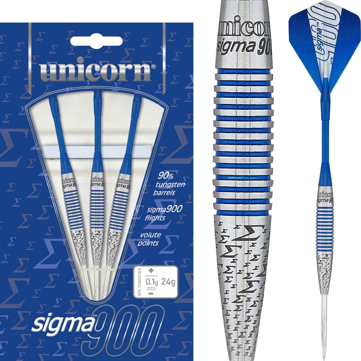 Unicorn - Sigma 900 Darts - 90% Tungsten - 21g 22g 23g 24g 25g -