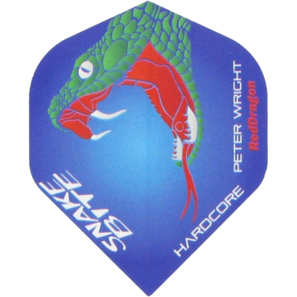 Red Dragon - Peter Wright - Big Wing Dart Flights - Blue Snake