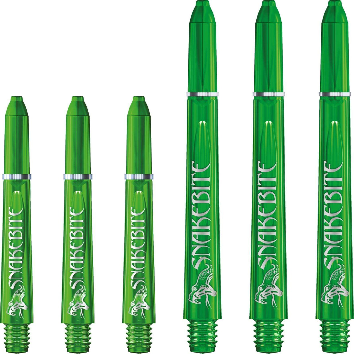 Red Dragon - Peter "Snakebite" Wright Signature Series - Polycarbonate Dart Shafts - Short (35mm) / Green