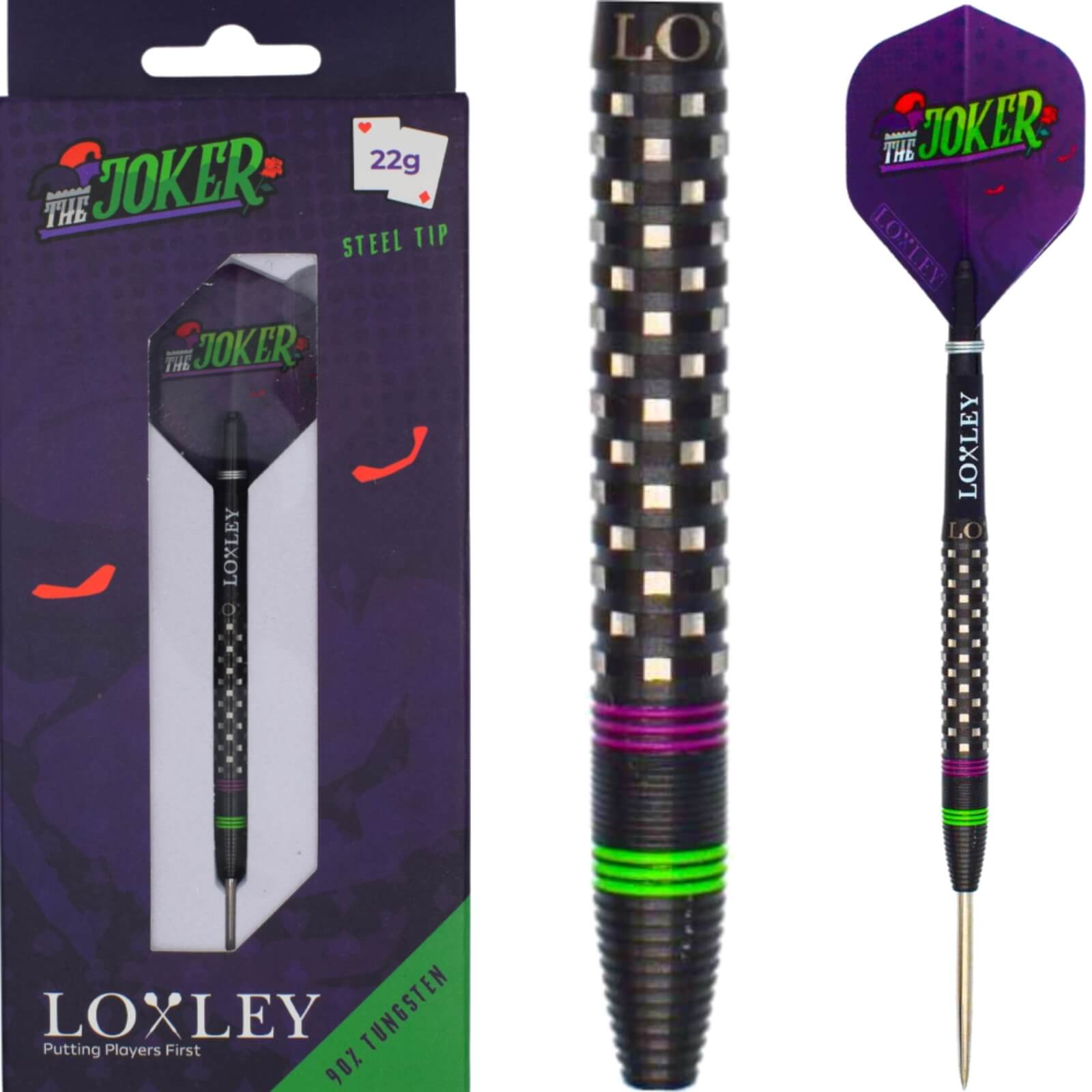 Darts - Loxley - The Joker Darts - Steel Tip - 90% Tungsten - 22g 24g 