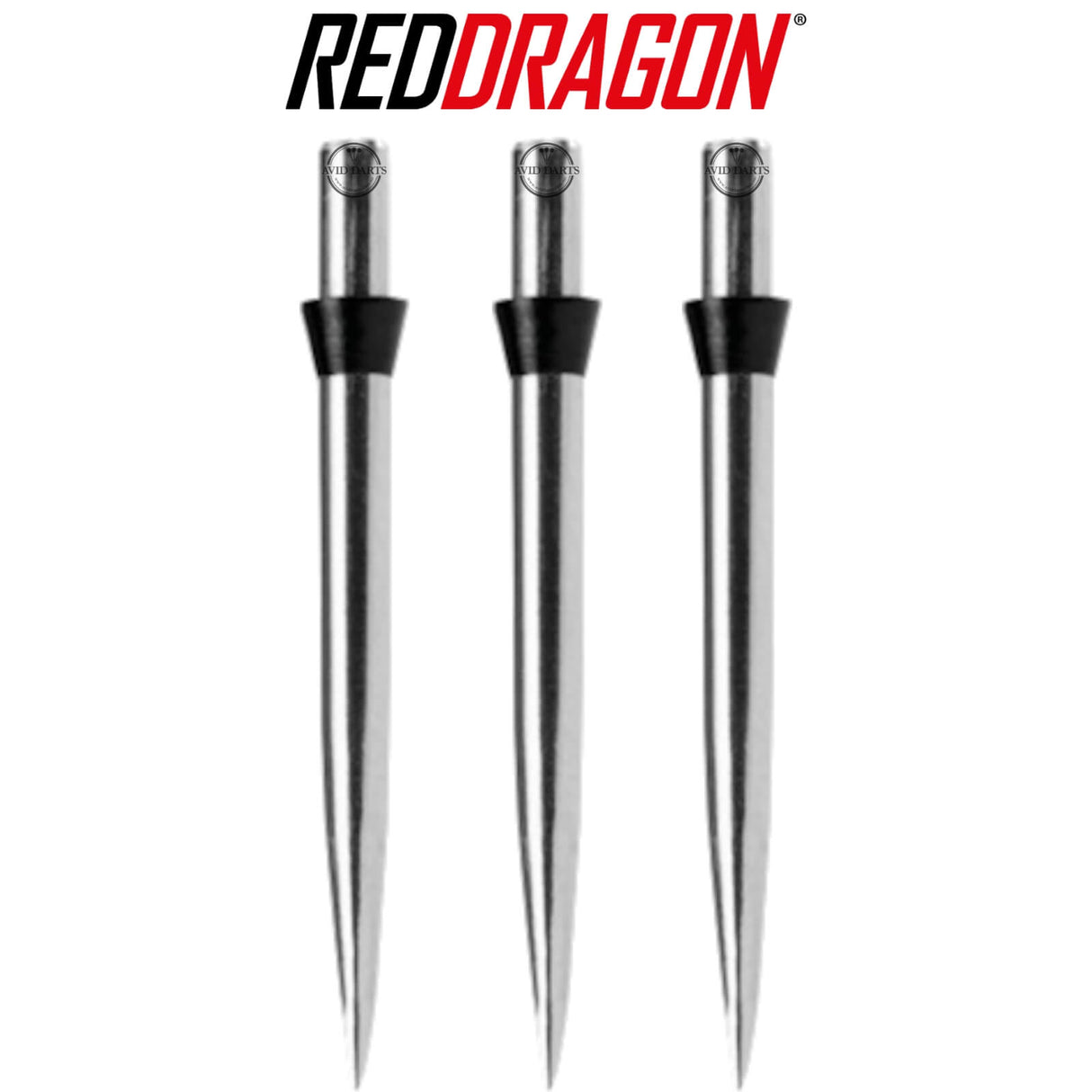 Red Dragon - Silver Trident Dart Points - 32mm - Black