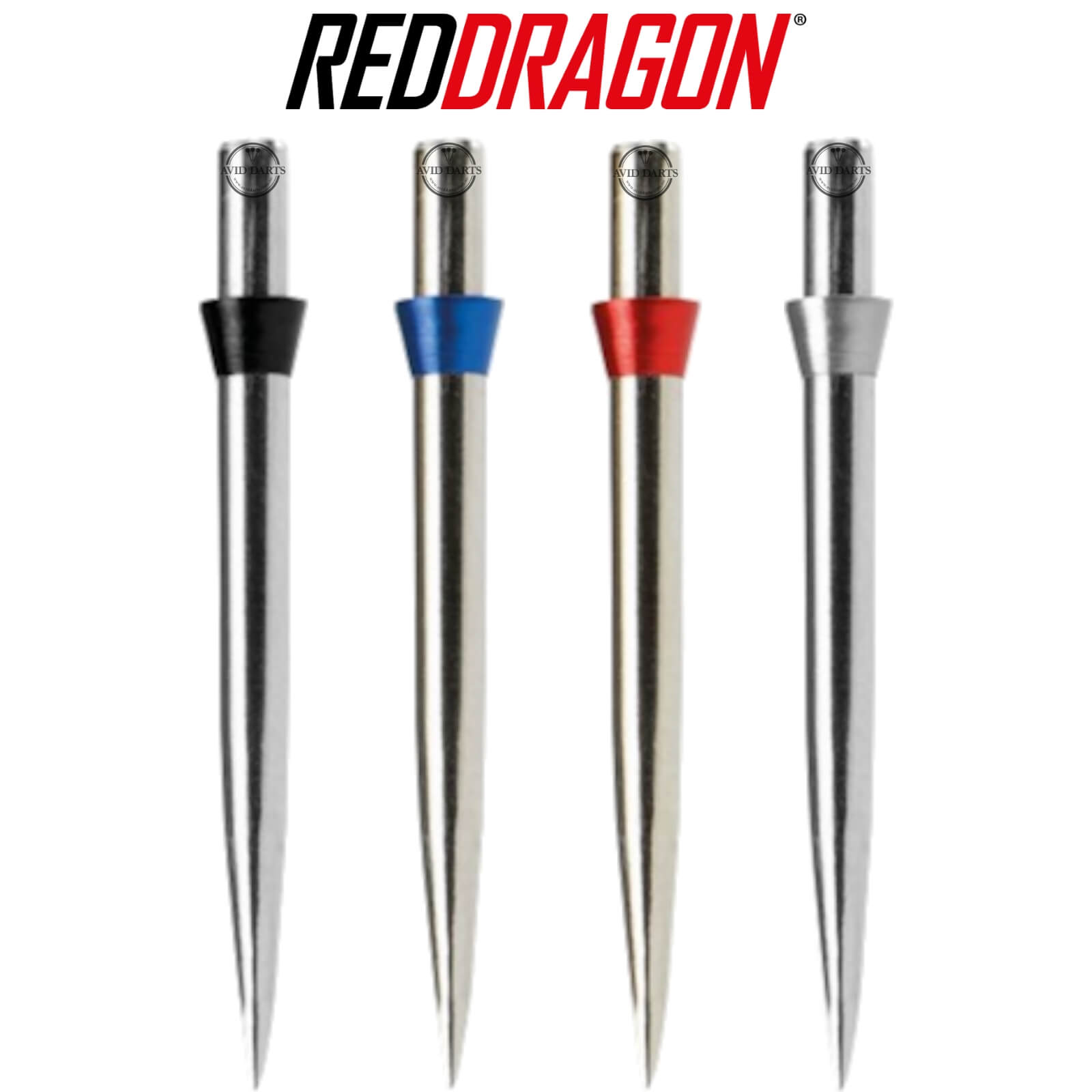 Point Accessories - Red Dragon - Silver Trident Dart Points - 32mm 