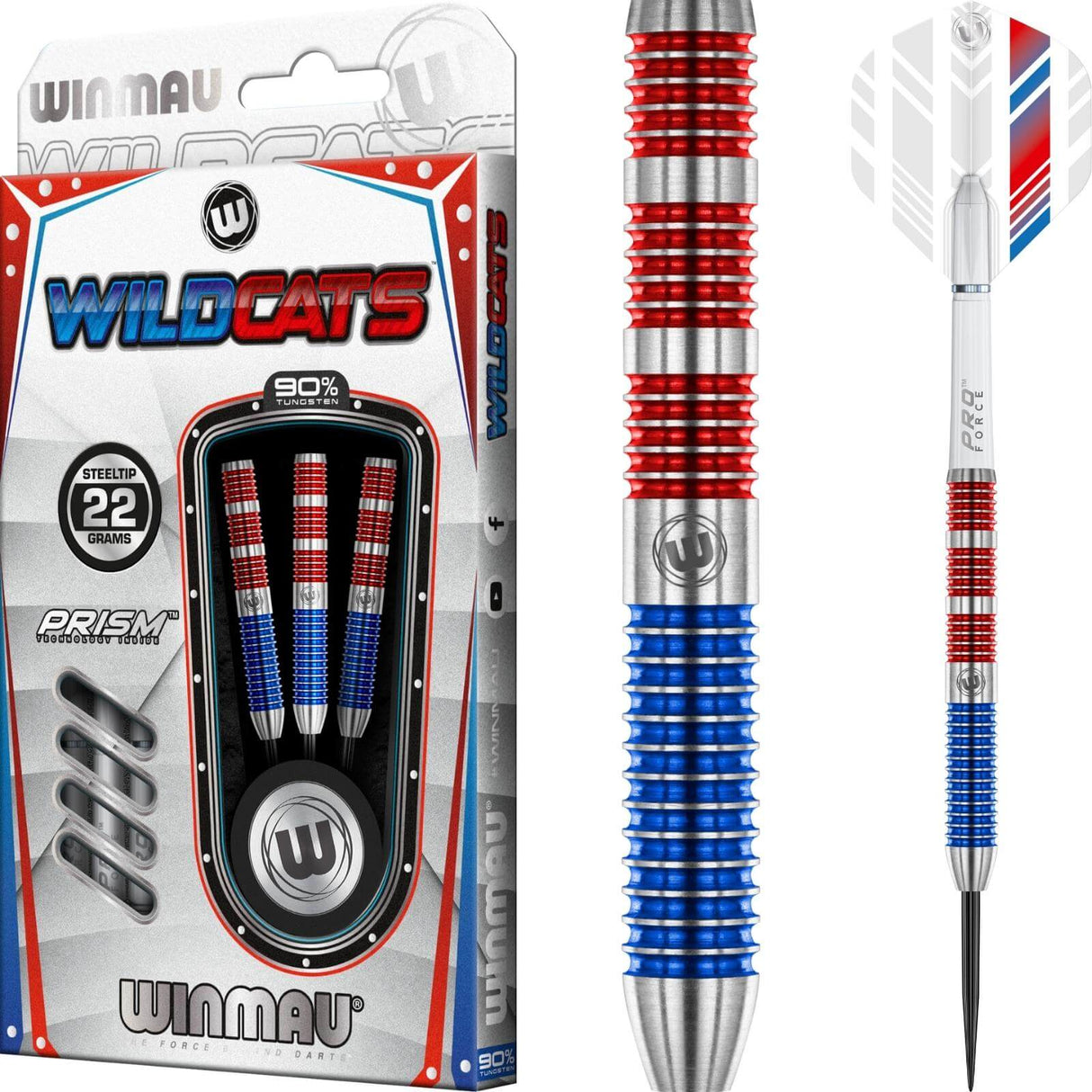 Winmau - Wildcats Darts - 90% Tungsten - 21g 22g 23g 24g 25g 26g -