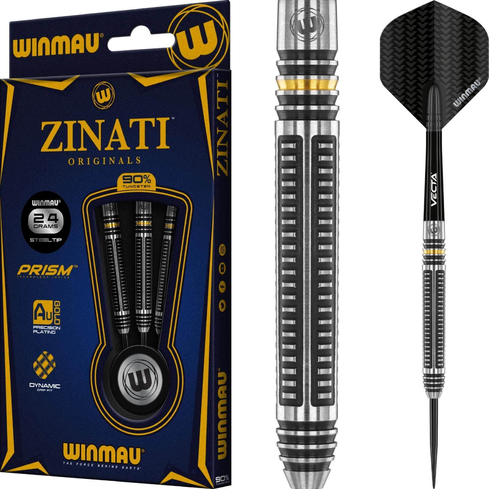 Darts - Winmau - Zinati Darts - Steel Tip - 90% Tungsten - 22g 24g 26g 