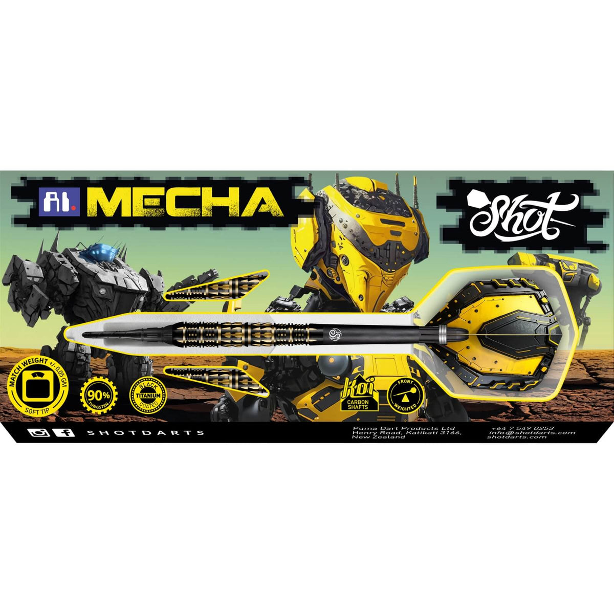 Darts - Shot - AI Mecha Darts - Soft Tip - 90% Tungsten - 20g