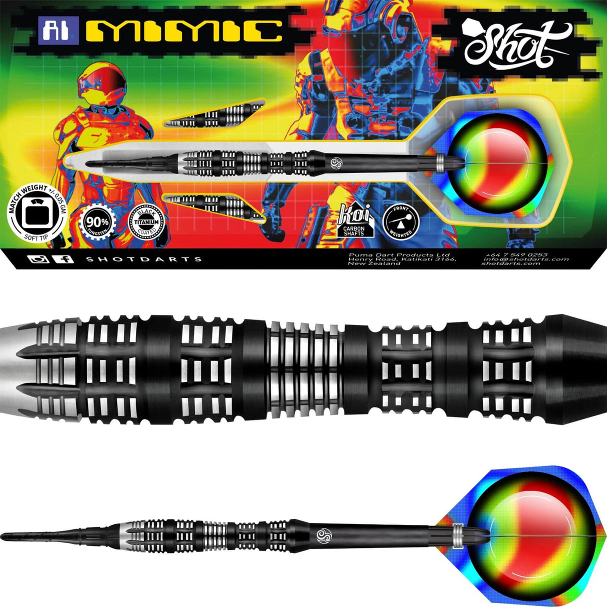 Shot - AI Mimic Darts - Soft Tip - 90% Tungsten - 20g -