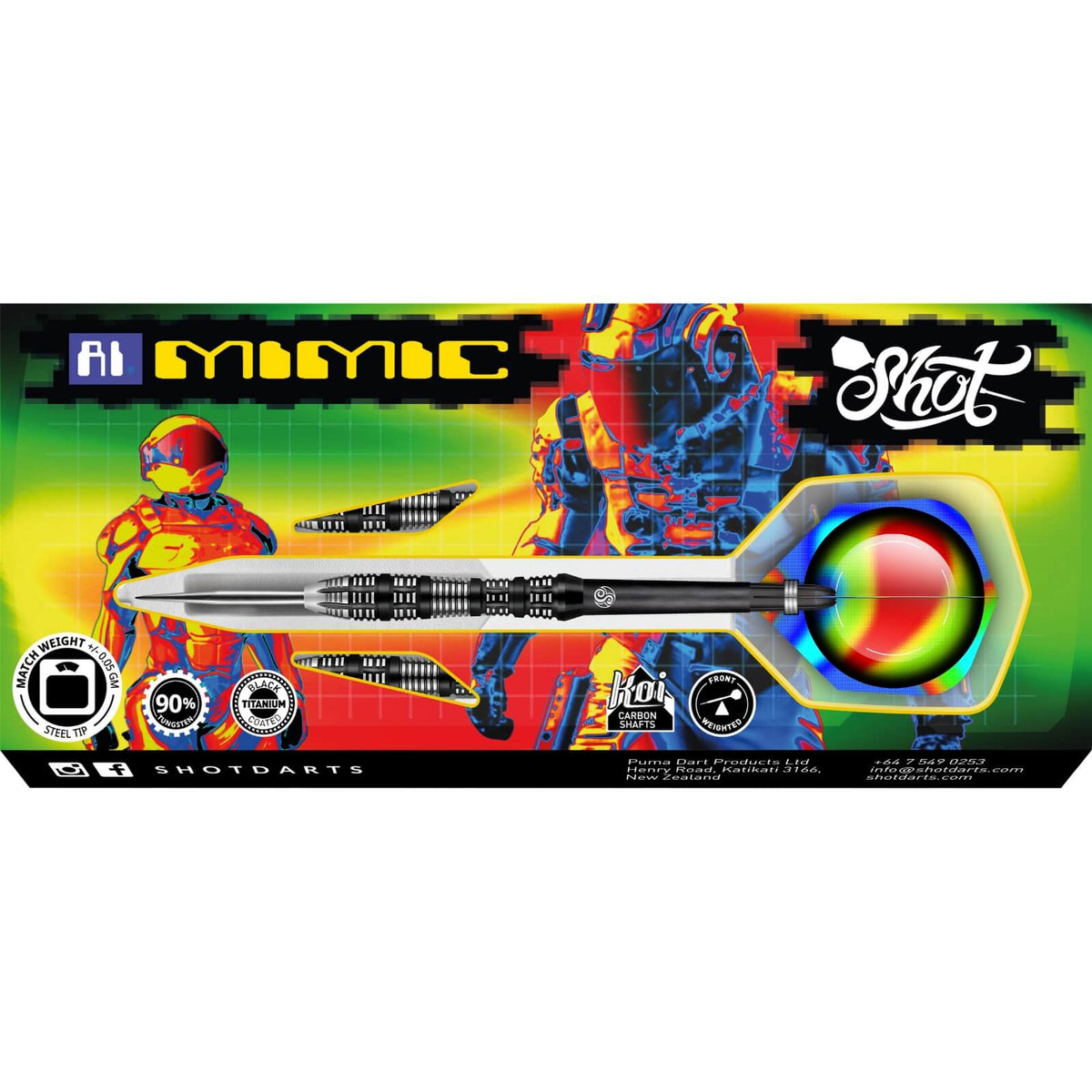 Darts - Shot - AI Mimic Darts - Steel Tip - 90% Tungsten - 23g 24g 25g 26g 