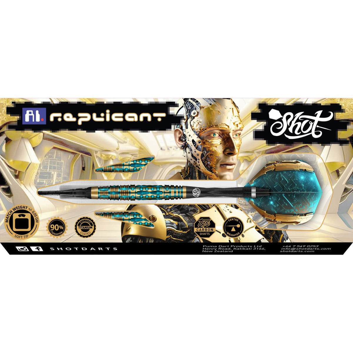 Darts - Shot - AI Replicant Darts - Soft Tip - 90% Tungsten - 20g
