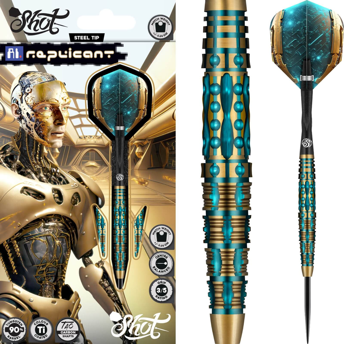 Shot - AI Replicant Darts - 90% Tungsten - 23g 24g 25g -