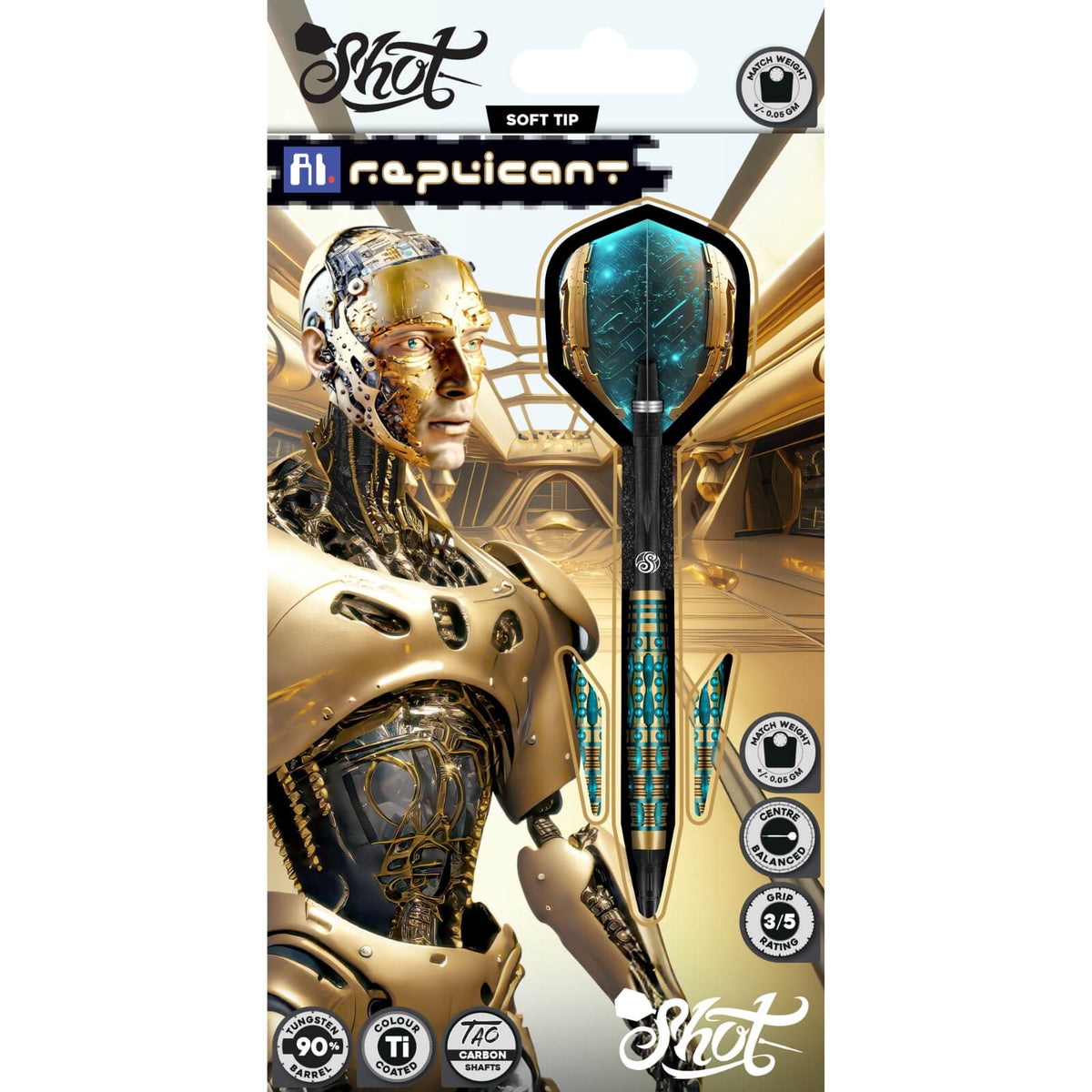 Shot - AI Replicant Darts - Soft Tip - 90% Tungsten - 20g