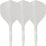 Condor - Axe 120 - Tri-Fin Dart Flights - Integrated Flight & Shaft System - Short (21.5mm) / White