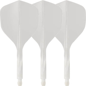 Condor - Axe 120 - Tri-Fin Dart Flights - Integrated Flight & Shaft System - Short (21.5mm) / White