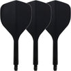 Condor - Axe 120 - Tri-Fin Dart Flights - Integrated Flight & Shaft System - Short (21.5mm) / Black