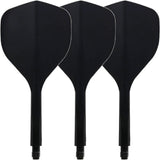 Condor - Axe 120 - Tri-Fin Dart Flights - Integrated Flight & Shaft System - Short (21.5mm) / Black