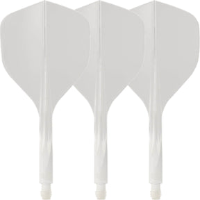 Condor - Axe 120 - Tri-Fin Dart Flights - Integrated Flight & Shaft System - Short (21.5mm) / Clear