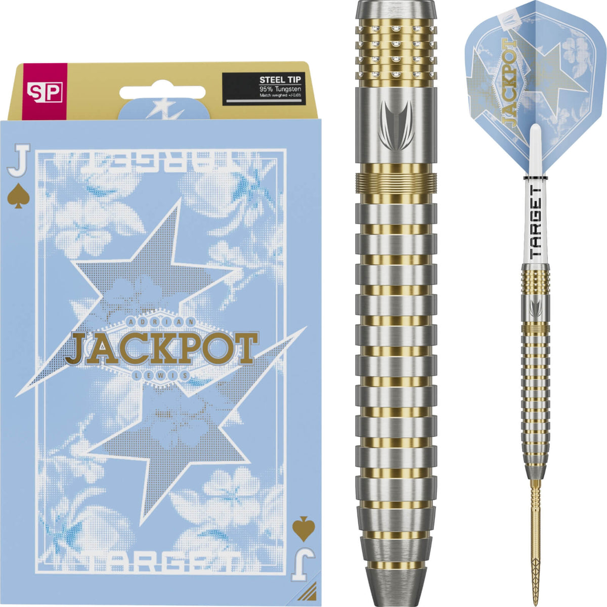 Target - Adrian Lewis Showdown Darts - Swiss Point - 95% Tungsten - 23g 25g