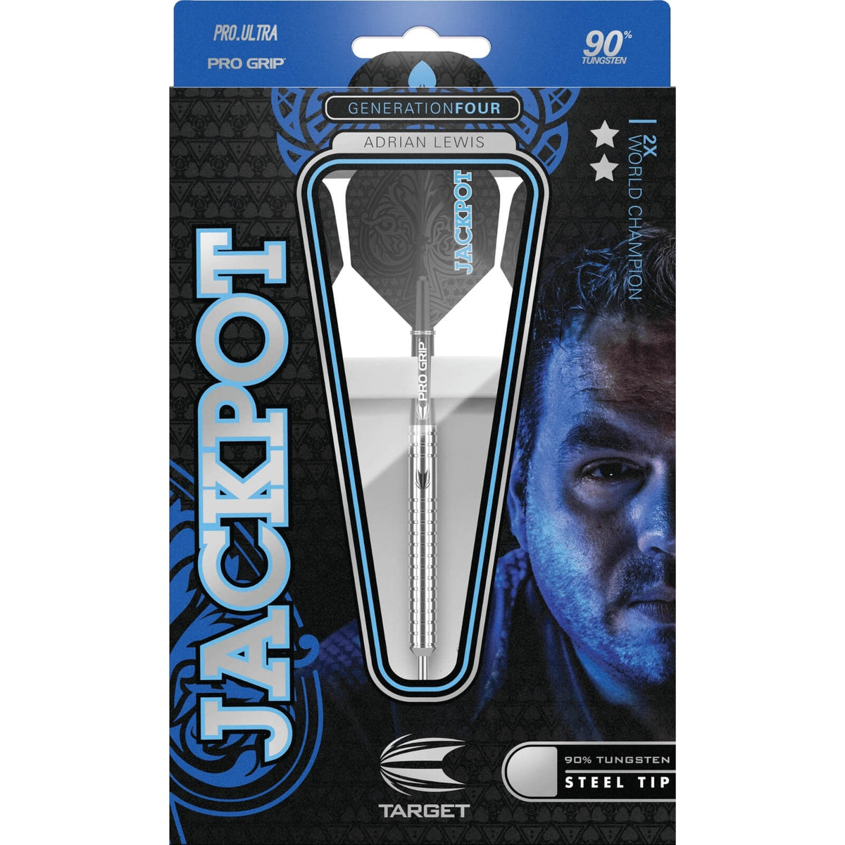 Darts - Target - Adrian Lewis Gen 4 Darts - Steel Tip - 90% Tungsten - 22g 24g 26g 