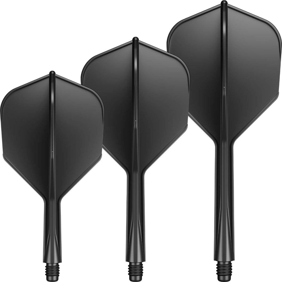 Dart Flights - GOAT - A1R - Standard Dart Flights - Integrated Flight &amp; Shaft System Short (19mm) / Black