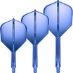GOAT - A1R - Standard Dart Flights - Integrated Flight & Shaft System - Short (19mm) / Blue