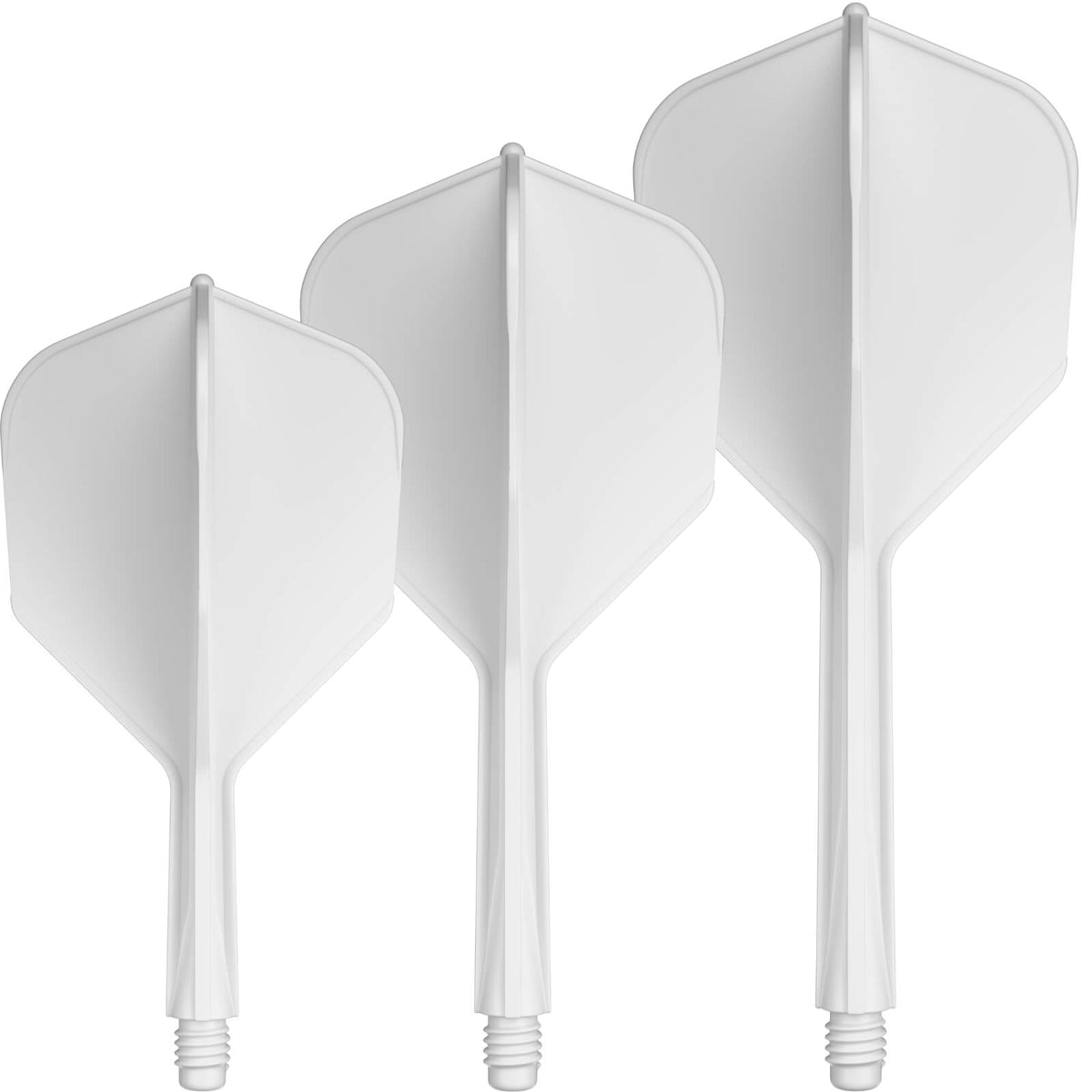 Dart Flights - GOAT - A1R - Standard Dart Flights - Integrated Flight &amp; Shaft System Short (19mm) / White