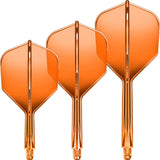 GOAT - A1R - Standard Dart Flights - Integrated Flight & Shaft System - Short (19mm) / Orange