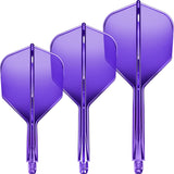 GOAT - A1R - Standard Dart Flights - Integrated Flight & Shaft System - Short (19mm) / Purple