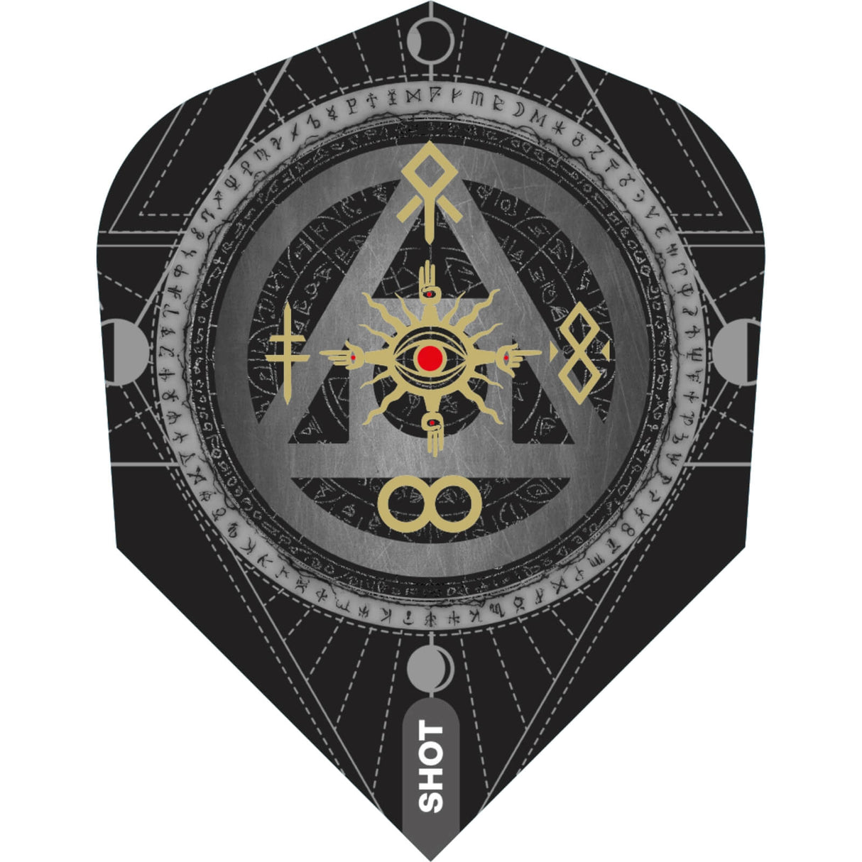 Shot - Alchemy - No6 Standard Dart Flights - Black