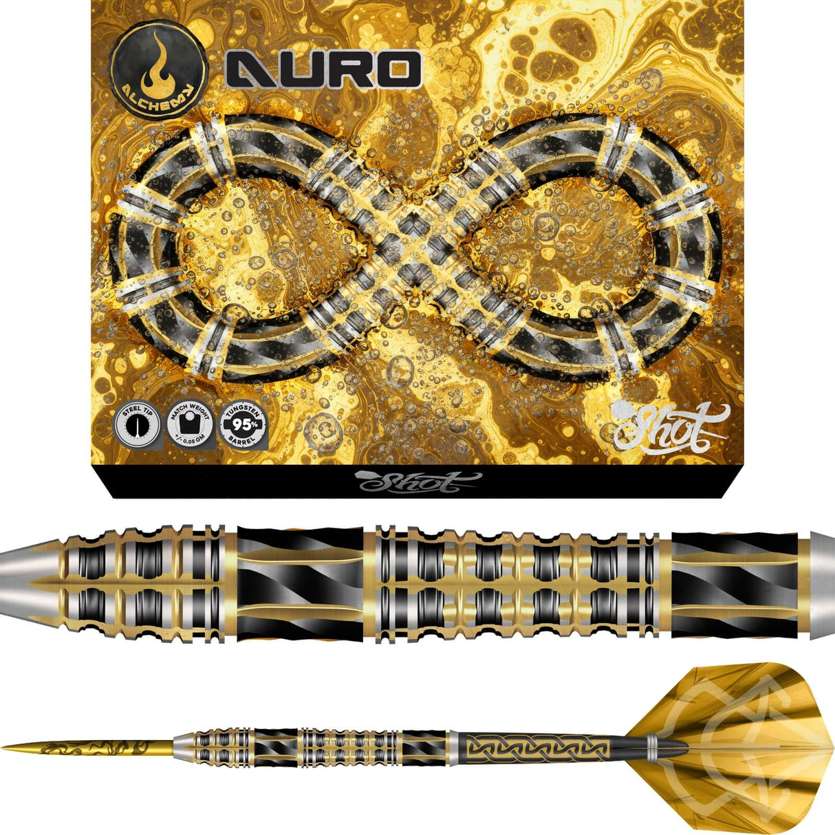 Shot - Alchemy Auro Darts - 95% Tungsten - 23g 24g 25g -