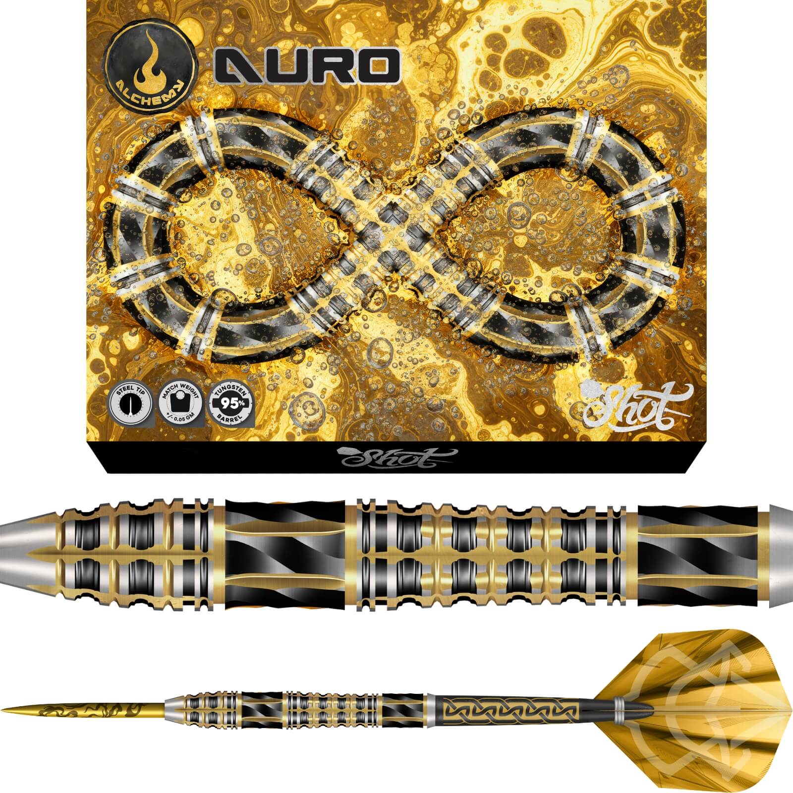 Shot - Alchemy Auro Darts - 95% Tungsten - 23g 24g 25g