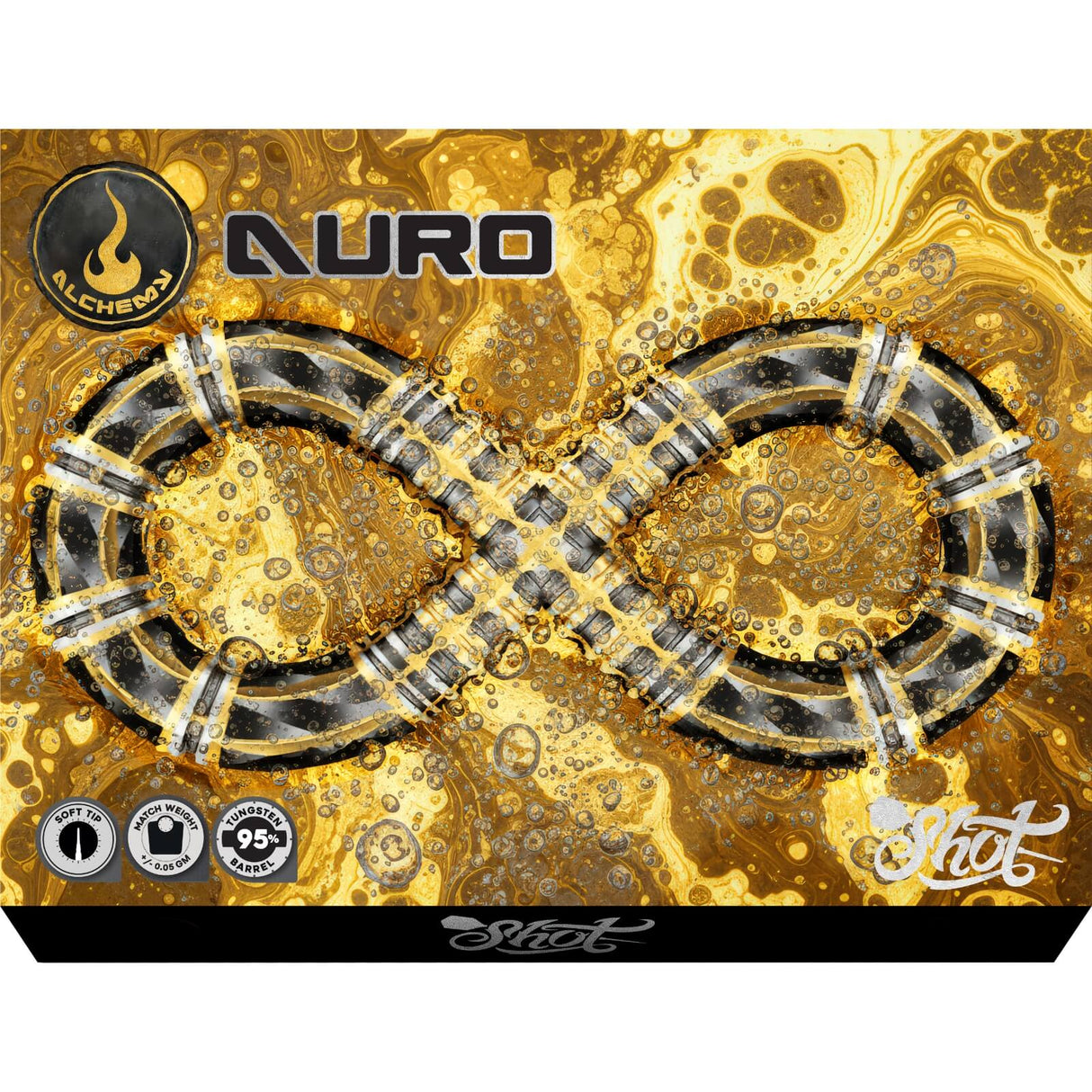 Shot - Alchemy Auro Soft Tip Darts - 95% Tungsten - 20g -