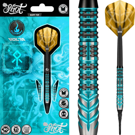 Shot - Alchemy Volta Soft Tip Darts - 90% Tungsten - 20g -