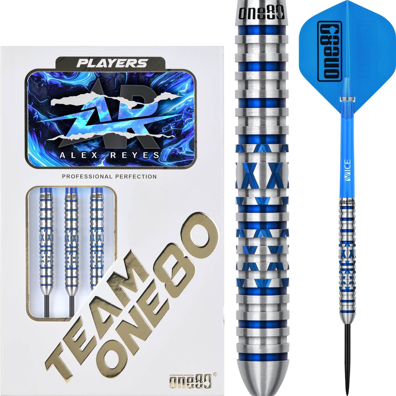 Darts - One80 - Alex Reyes Darts - Steel Tip - 90% Tungsten - 20g 