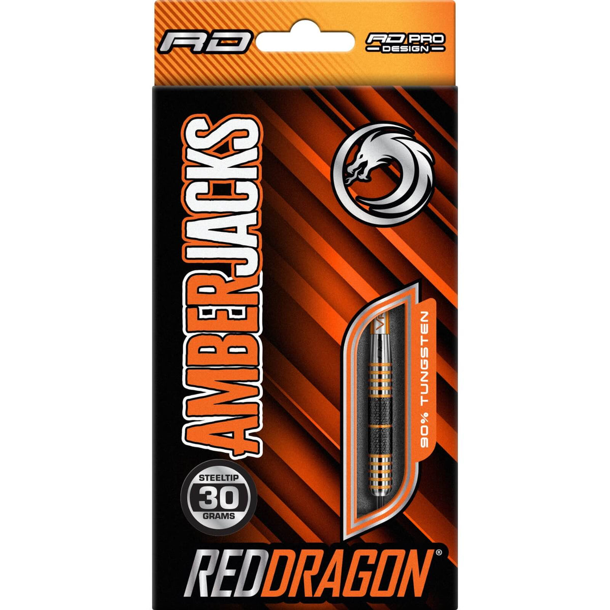 Darts - Red Dragon - Amberjack 11 Darts - Steel Tip - 90% Tungsten - 30g 