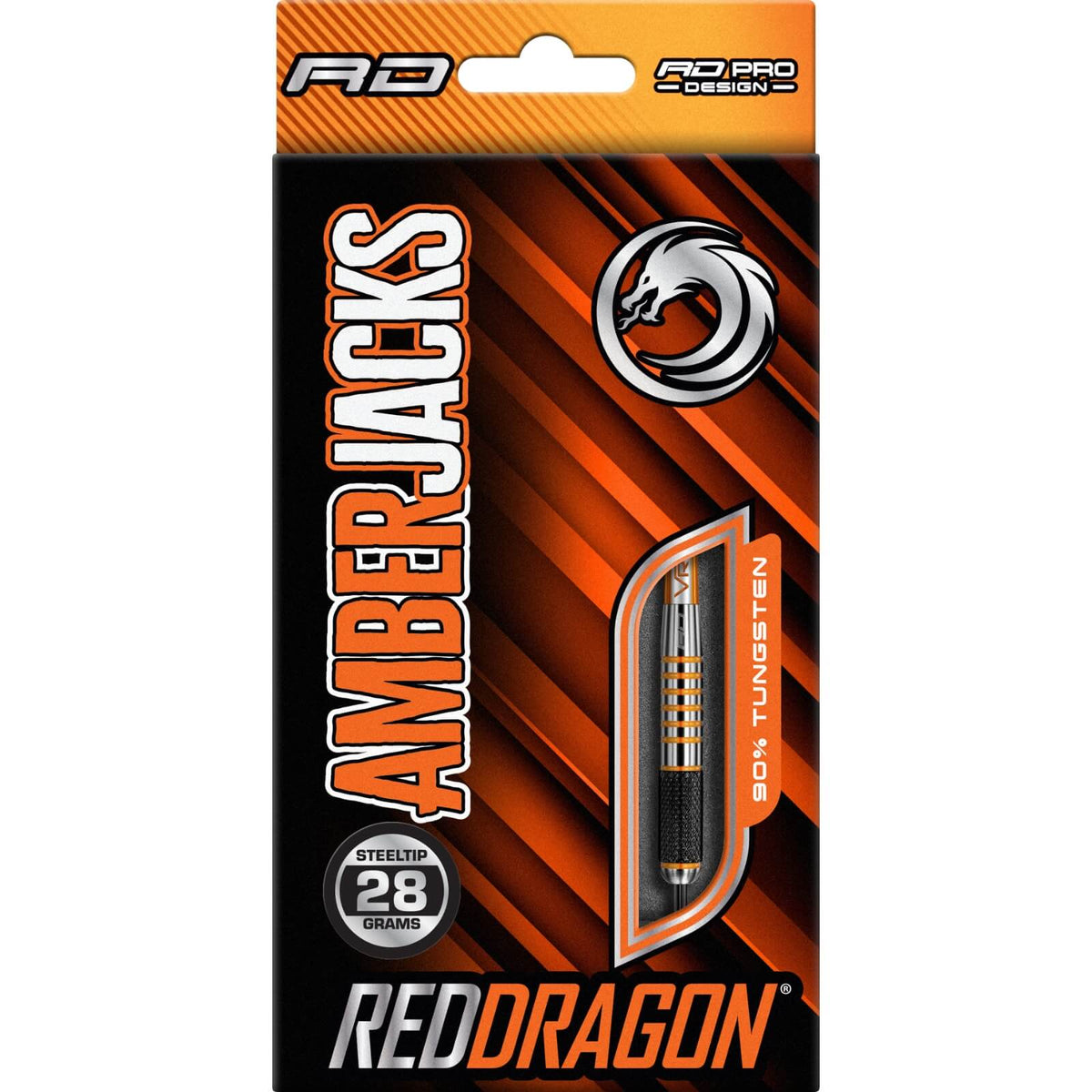 Darts - Red Dragon - Amberjack 9 Darts - Steel Tip - 90% Tungsten - 28g 