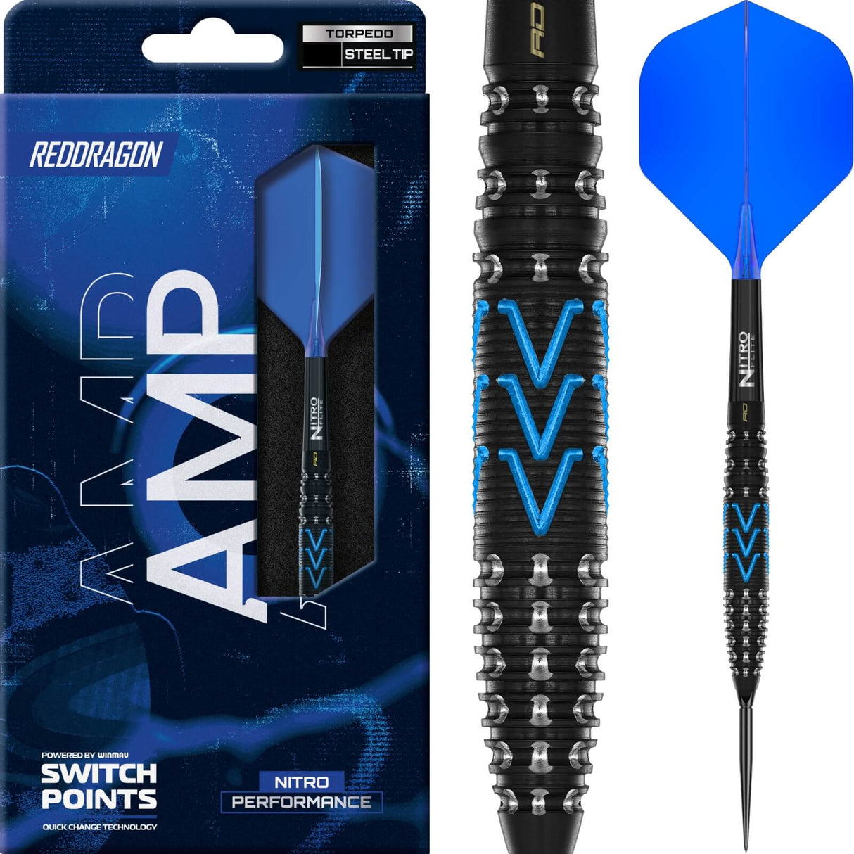 Red Dragon - Amp Torpedo Darts - Switch Points - 90% Tungsten - 24g 26g