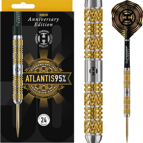 Harrows - 50th Anniversary Atlantis Darts - 95% Tungsten - 22g 24g 26g -