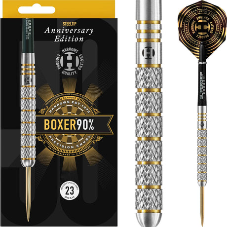 Harrows - 50th Anniversary Boxer Parallel Darts - 90% Tungsten - 21g 23g 25g -