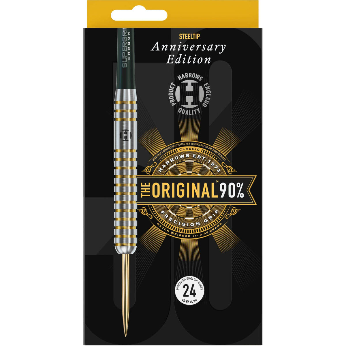 Darts - Harrows - 50th Anniversary Original Darts - Steel Tip - 90% Tungsten - 22g 24g 26g 