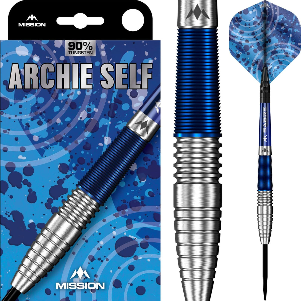 Darts - Mission - Archie Self Darts - Steel Tip - 90% Tungsten - 22g 24g