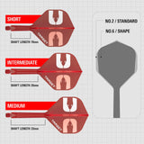 Target - K-Flex The Asp - No2 Big Wing Dart Flights - Integrated Flight & Shaft System