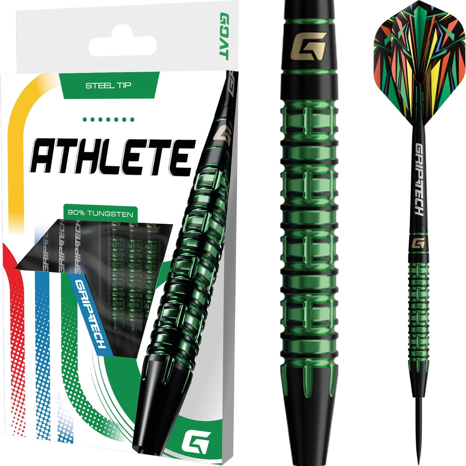 GOAT - Athlete Green Darts - 90% Tungsten - 23g 25g -